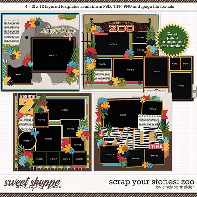 Cindy's Layered Templates - Scrap Your Stories: Zoo by Cindy Schneider