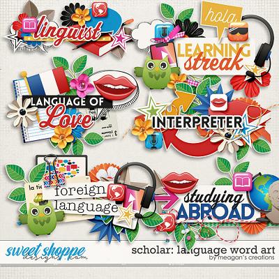 Scholar: Language Word Art by Meagan's Creations