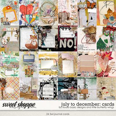 July To December: Stacked Cards by Studio Basic & Little Butterfly Wings