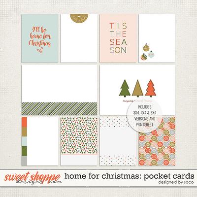 Home For Christmas: Pocket Cards | Designed by Soco