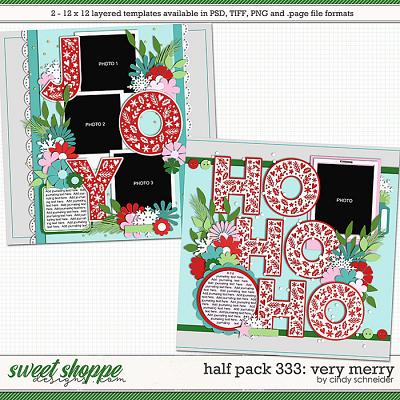 Cindy's Layered Templates - Half Pack 333: Very Merry by Cindy Schneider Cindy's Layered Templates - Half Pack 333: Very Merry by Cindy Schneider