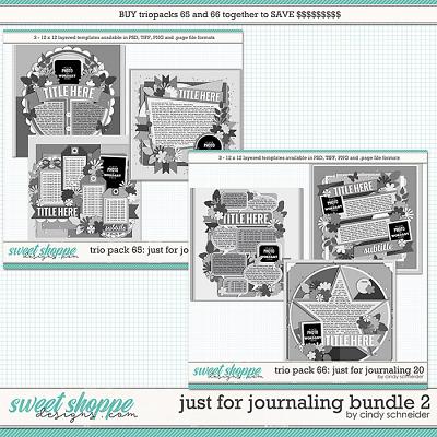Cindy's Layered Templates - Just for Journaling Bundle 2 by Cindy Schneider