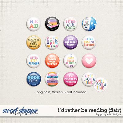 I'd Rather Be Reading Flair by Ponytails