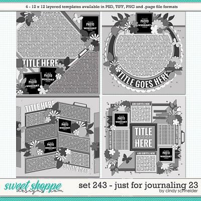Cindy's Layered Templates - Set 243: Just for Journaling 23 by Cindy Schneider