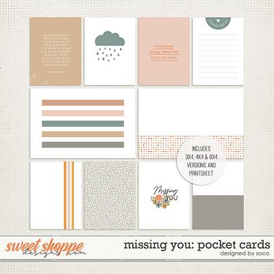 Missing You: Pocket Cards | Designed by Soco