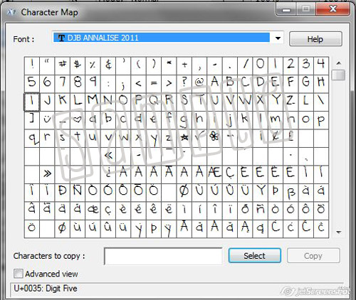 Windows Symbol Character Map