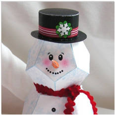 11ww DIY Printable Templates Snowman Box by Heather Roselli