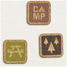 Campfire Friends: Cork Stickers by Jenn Barrette