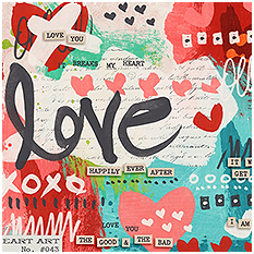 Heart Art Love You to Pieces by Sugarplum Paperie
