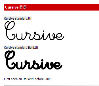 cursive