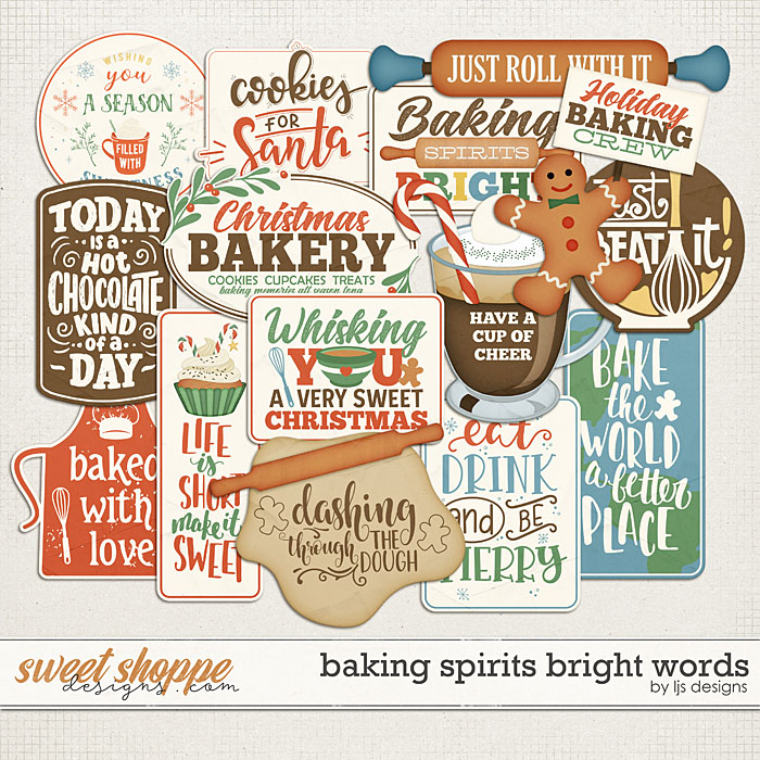 Baking Spirits Bright Words by LJS Designs